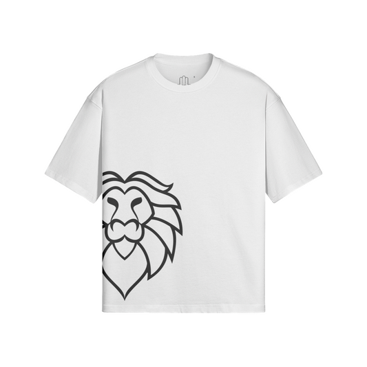 Aryeh Boxy T-Shirt - Side   Lion Black