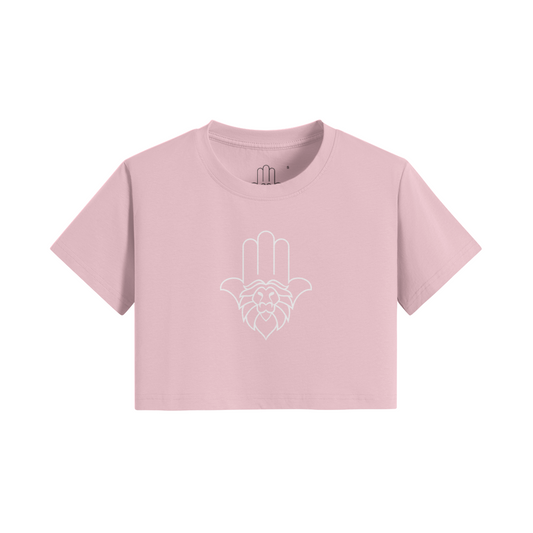 Aryeh Crop Top - Hamsa White